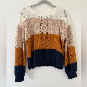 Bohme HARPER Heritage Muticolor Knit Striped Pullover size small